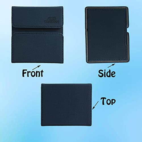 AEGIS GUARDIAN Card Deck Box with Dice Tray for MTG Cards, Commander Deck Box fit 150+ Sleeved Cards, PU Leather Card Storage Box Strong Magnet Deck Game Case for TCG CCG, Blue - color: 2-2