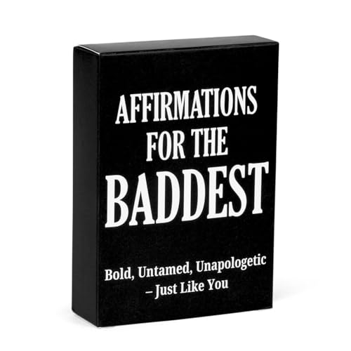 Isaac Liev Affirmation Cards for Women & Men – 50 Baddass Positive Motivational Inspirational Deck Quotes – Mindset- Cool Gifts for Him & Her, Best Friend, Coworkers, Office & Birthday - style: Baddest Affirmation