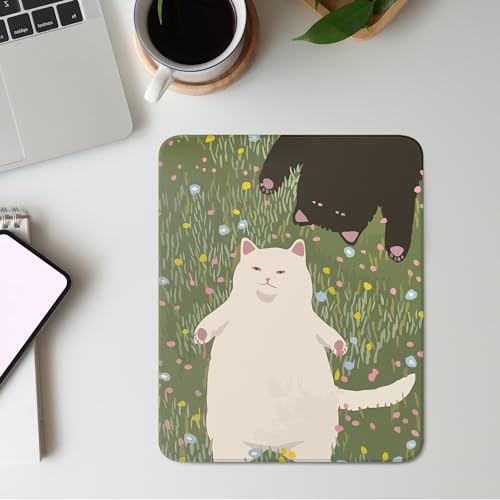 Funny Cats Square Mouse Pad,Cute Anime Cats Mouse Pads for Wireless Mouse Desk Accessories,10"X8" Travel Mousepad with Non-Slip Rubber Base, Stitched Edge Mouse Pads for Desk,Computers,Laptop,Office - color: S-8