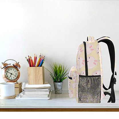 Cute Pink Bunny Backpacks Rabbit Animal Bookbags Daypack Travel School College Bag for Womens Girls Mens Boys Teens - color: Multi 5
