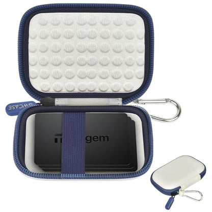 GWCASE Hard Case for Tangem Crypto Wallet, 2-3 Cards, Carabiner, White | EVA Hard Shell with Scratch-proof Lining; Elastic Band; Carabiner for EDC;Dustproof, Dplash-resistant;Box Only - color: White