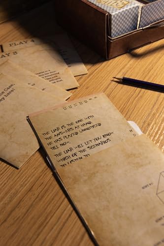 Fizz Creations Solve The Case – 3D Escape Room Game in a Portable Suitcase with 5 Unique Play-Throughs, Clue Cards & 3D Puzzles – Family Game Night, Ages 12+, 1+ Players