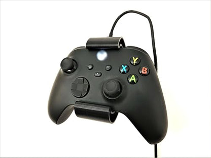 Controller Holder – Under Desk or Wall Mount Compatible with PS5 DualSense and Xbox Controllers | Quick Snap-in Design | Made in USA - color: White, size: Xbox