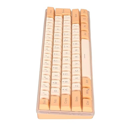 Naroote Mini Keyboard, Gaming Keyboard 60 Percent 61 Keys Keyboard Wired Gaming Keyboard RGB Small Gaming Keyboard Imitated Mechanical Compact for Typist (Orange Yellow)