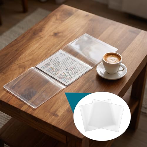 2pcs Mahjong Card Cover Protector, Waterproof Cover Holder Large Print Size(6 1/8”x4 3/4”), Matte Clear Plastic Sleeves Accessories for Protecting Scorecards Rule Sheets Hand Cards
