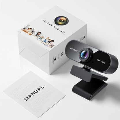 1080P Webcam for PC/Laptop, USB Webcam with Microphone, Noise Cancellation, Support Beauty, Plug & Play with Auto Light Correction for Video Calls, Live Streaming Gaming & Online Meetings - size: 1080P