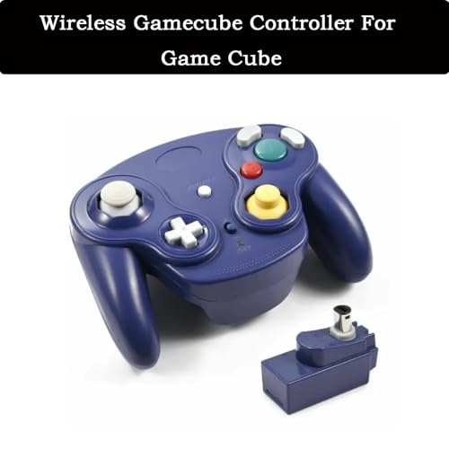 inventii Game Cube Controller,NGC 2.4G Wireless Classic Controller for Wii Game Cube, With Receiver Adapter (Blue and Orange) - color: Blue and Orange