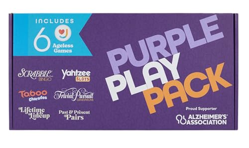 Ageless Games Purple Play Pack – Limited Edition Board Game Bundle for Seniors & Family - Alzheimer's Association Charity Games for Memory Care & Multigenerational Fun - style: Purple Play Pack