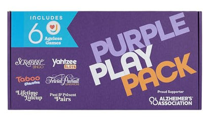 Ageless Games Purple Play Pack – Limited Edition Board Game Bundle for Seniors & Family - Alzheimer's Association Charity Games for Memory Care & Multigenerational Fun - style: Purple Play Pack