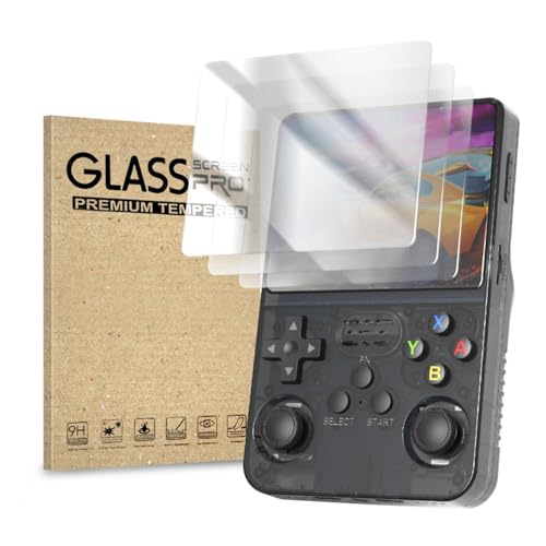 Screen Protector Protective Film for R36S/R35S/RGB20S Gaming Console 3.5-inch Screen Clear 9H Tempered Glass Film Dust and Scratch Resistant Anti-Bubble Film (5 Pieces) - color: 5 Pieces