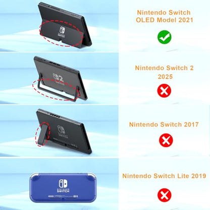 FINTIE Carrying Case for Nintendo Switch OLED Model 2021/Switch 2017, [Shockproof] Hard Shell Protective Cover Travel Bag with 10 Game Card Slots & Inner Pocket - color: starry sky