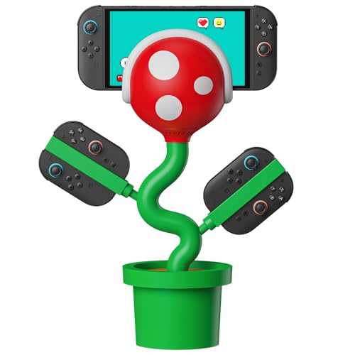 Switch 2 Dock with Cooling Fan for Nintendo Switch 2/1/OLED, Docking Station for TV Supports 4K 60Hz HD, Charges Switch 2 Joypads, USB-C PD Fast Charging, Piranha Dock Gen 2 Plantdock Cute Gaming Gift - color: Red