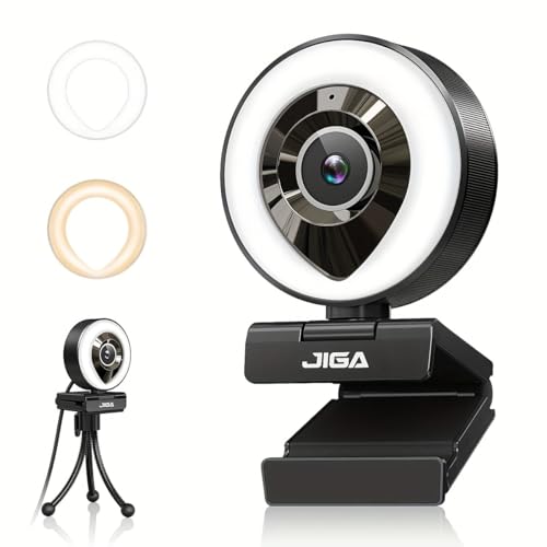Webcam Computer Camera 1080P with Dual Microphone Adjustable Right Light Web cam for PC Advanced Auto-Focus with Tripod Zoom Streaming Camera Gaming Webcam for Facebook YouTube Xbox Streamer