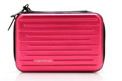 Anti-Shock Silver Aluminium Carry Travel Protective Storage Case Bag for 2.5" Inch Portable External Hard Drive HDD USB 2.0/3.0 (Red) - color: Red