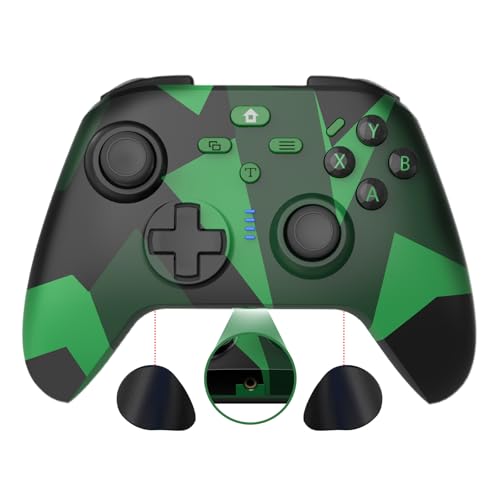 BETMI Wireless Controller Compatible with Xbox|PC, Built-in Audio Jack | Built-in Audio Jack/Macro/Turbo/Hall Effect Joysticks/2.4GHz Dongle, Compatible with Xbox One, Series X/S (Green/Black)