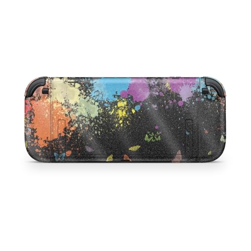 Glossy Glitter Gaming Skin Compatible with Nintendo Switch 2 Console Only - Splatter - Premium 3M Vinyl Protective Wrap Decal Cover - Easy to Apply | Crafted in The USA by MightySkins - color: Splatter, size: Switch 2 Console Skin Only, style: Glossy Glit