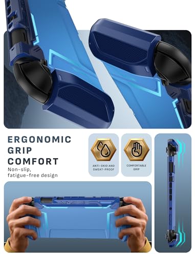 Mumba Blade Series Case for Nintendo Switch 2 [Dock Friendly] [Military-Grade Protection] Switch 2 Grip Protective Cover Shell, Quick-Release Joy-Con, Accessories for Switch 2 Controllers (Blue) - color: Blue
