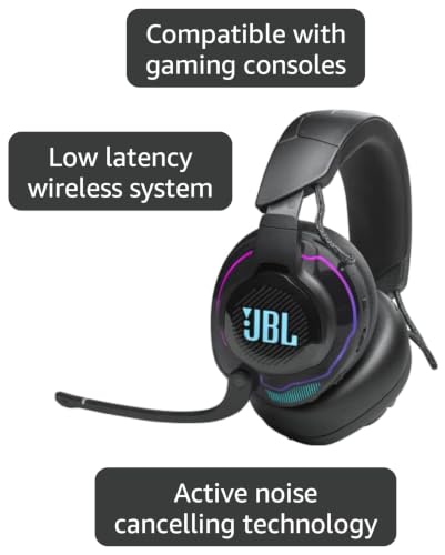 JBL Quantum 810 Wireless - Wireless over-ear performance gaming headset with Active Noise Cancelling and Bluetooth, up to 43 hours of battery life, Hi-Res 50mm drivers (Black) - style: JBL Quantum 810 Wireless