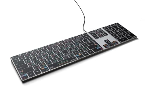 KB Covers Dorico Backlit Pro Aluminum Keyboard - Windows - US | Music Composition & Notation | Music Scoring Shortcuts | Keyboard for Musicians & arrangers - style: Windows