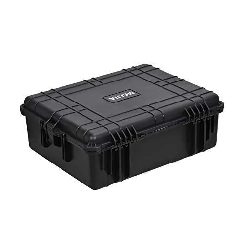 MEIJIA All Weather Waterproof Hard Camera Case,Hard Case with Customizable Fit Foam,Fit Use of Drones,Camera,Equipments,Pistols,Elegant Black (Black, 24.25"X19.43"X8.68") - size: 24.25"X19.43"X8.68"