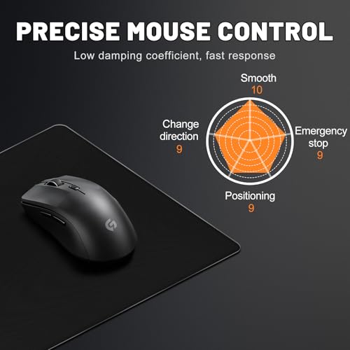 Glass Mousepad, Hard Surface Gaming Mouse Pads, Mousepad Gaming, Glasspad - color: Black