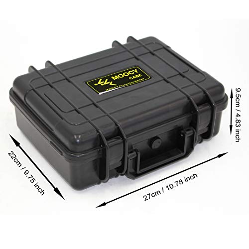 10" Small Hard Case with Customizable Foam Insert, 10.8x8.6x3.7 - Watertight Airtight Crush-Resistant Case for Pistol, Camera, Microphone & Electronics - size: Inner 9.8‘’ x 7.3'' x 3.3"