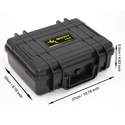 10" Small Hard Case with Customizable Foam Insert, 10.8x8.6x3.7 - Watertight Airtight Crush-Resistant Case for Pistol, Camera, Microphone & Electronics - size: Inner 9.8‘’ x 7.3'' x 3.3"