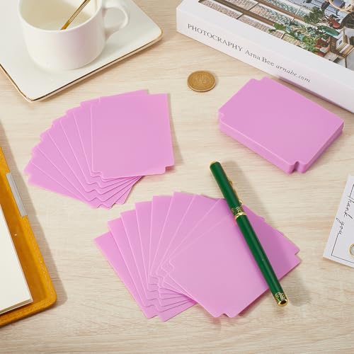 CRASPIRE Trading Card Dividers Pink Card Separator Card Sorting Tray Plastic Card Dividers Board Game Card Separator Card Deck Box Dividers for Game Organizer Storage 40sheets 2.75 x 3.7 Inch - style: 40Pcs Pink