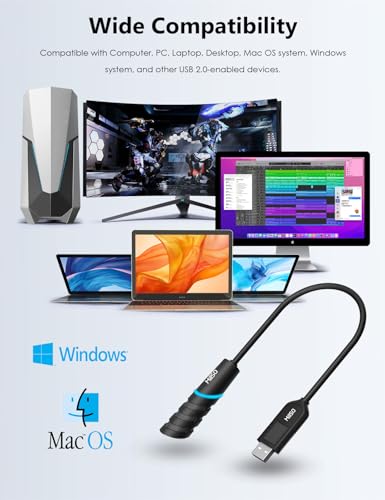 MillSO USB Microphone for PC and Laptop, Portable Gooseneck USB Computer Microphone Mute/Noise Reduction/Omnidirectional External Microphone for YouTube, Streaming, Recording, Gaming