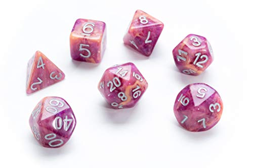 Gate Keeper Games & Dice Gatekeeper Games Aether Dice Rasberry and Cream, Multi - style: Raspberry