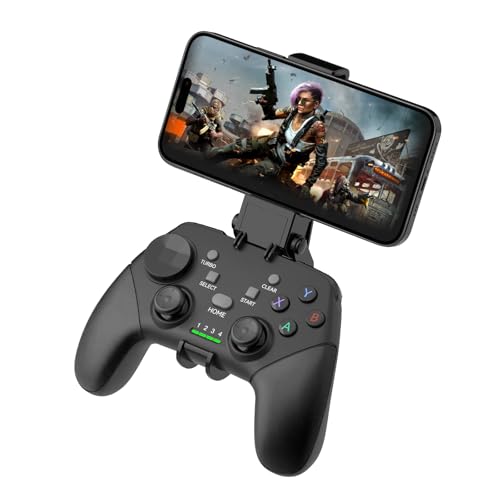 Joso Wireless Mobile Gaming Controller for iPhone, Android, iPad, Tablet, PC, Phone Controller with Phone Clip Supports Cloud Game, COD Mobile, Genshin Immpact, Remote Player Gamepad - color: Black