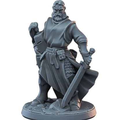 7-Pack of Medieval Guard Figurines Collectible Figurines - Detailed Knight Decor | Fantasy Battles | Shelf Display - 3D Printed in Canada
