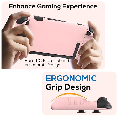 TIKOdirect Protective Case for Switch 2, Hard PC Slim Dockable Cover Case Designed for Switch 2 2025, Game Console and Joy Con Controllers, Pink - color: Pink