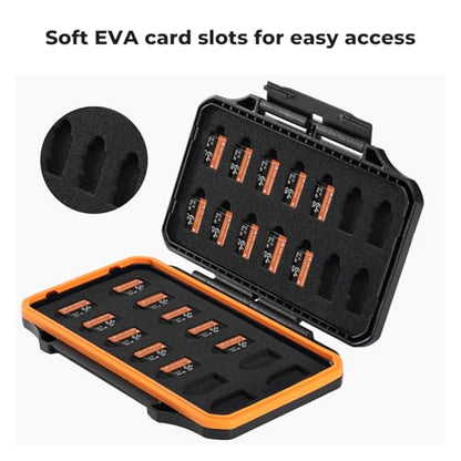 K&F CONCEPT 28 Slot SD Card Case, SD/TF Card Holder/Organizer | Water-Resistant Anti-Shock/Dust, PM03 - size: For 28 Micro SD