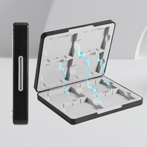 Game Cartridge Storage Case for Gameboy GB GBC, Magnetic Closure Protective Holder with Silicone Slots Holds 16 Game Cartridges for GB GBC Collectors