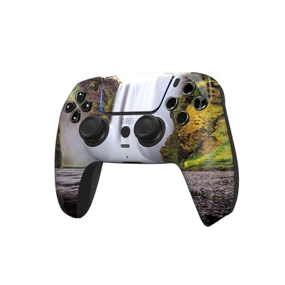 ProControllers LLC Custom Wireless Controller for PS5 - Hand Airbrushed & Multiple Designs Available (Waterfall) - color: Waterfall