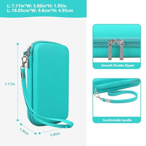 Supmay Hard Carrying Case Compatible with Nintendo DS Lite NDSL, Gameboy Advance Games Storage Holder Travel Bag with Mesh Pocket for USB Charging Cable, Stylus, Earphones, Game Cartridge, Green - color: Green + Black