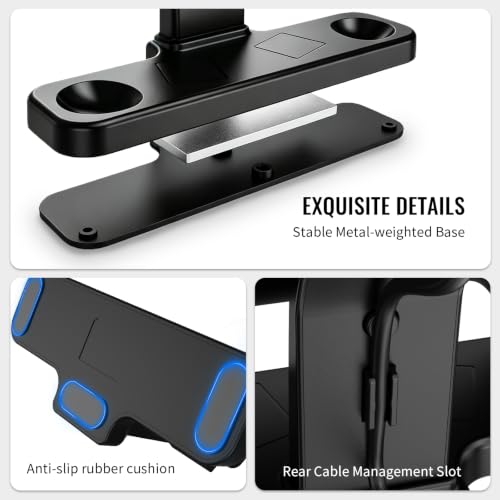 Charging Dock for Steam Controller 2026 – Weighted Vertical Stand with Puck Alignment, Cable Management, and Non-Slip Base