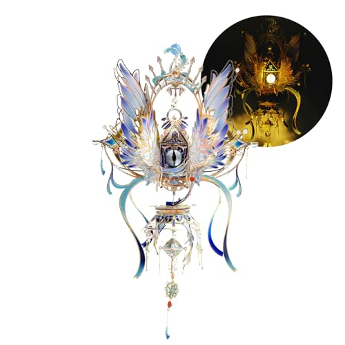MU 3D Metal Puzzles Model Kits for Adults Building The Red Eye of Angel, Wedjat-Eyes Steel Jigsaw Ancient Myths Magic Power DIY Sets, Dad Birthday New Year Xmas Home Desk Decor - color: The Eye of Angel
