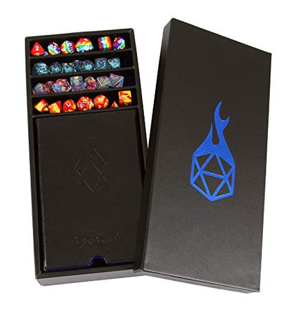 Forged Dice Co. Citadel 3-in-1 Dice Tray with Removable Tower and Storage - Perfect for RPG and Tabletop Gaming - color: Blue