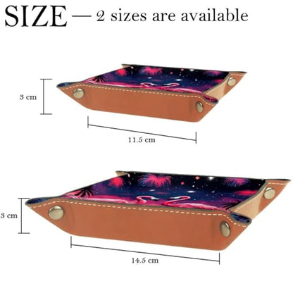 Red Flamingo Dice Tray PU Leather Dice Rolling Tray Folding Dice Holder for Dice Games, Like RPG, DND and Other Table Games - color: Multi 7