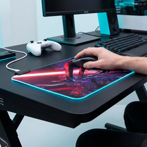 Luminous RGB Gaming Desk Mat, Large Mouse Pad, Wear-Resistant Non-Slip Pad, PC Accessory, (Small) 9.85"x13.79"