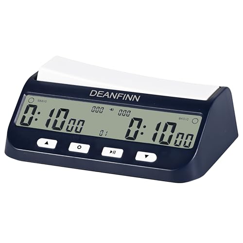 Chess Timer Clock, Portable Digital Chess Timer for Professional Board Game Competitions with Basic,Bonus, Delay, and On/Off Alarm