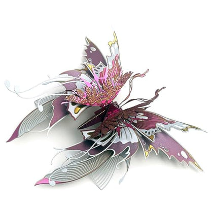 Butterfly 3D Metal Puzzle for Adults, Mechanical Butterfly Metal Model Building Kit, 50+PCS Steampunk Bionic QianYuDie Jigsaw Puzzles Animal, DIY Craft Kit Toy Gift -KIT - style: 50PCS+, KIT Version, Edition 5