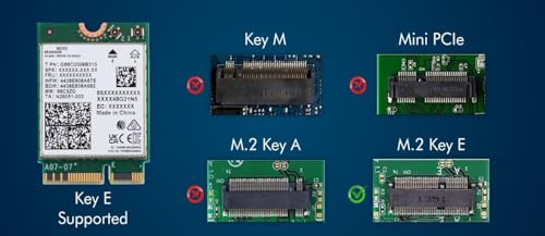 BE202 WiFi 7 Card | M.2 PCIe WiFi Card | Tri-Band 2.4/5/6 GHz | Up to 2.4 Gbps | WiFi Card for PC | Supports Bluetooth 5.4 & Intel PCs with Windows 11 | BE202NGW