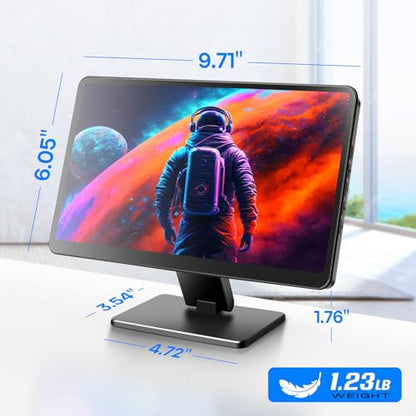 ROADOM 10.1" Touchscreen Monitor, 1024x600 IPS Raspberry Pi Screen, HDMI | 5-Point Touch, Dual Speakers, Plug & Play, Pi 5/4/3/Zero, Home Assistant, Gaming, PC Sub-Monitor, 3 Display Modes, with Case - size: 10.1 Inch