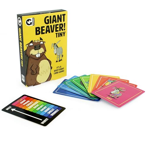 Ginger Fox: Giant Beaver Tiny Ass - Adult Party Card Game, Top Trump Your Opponents for The Win, It’s Dam Funny, Animals & Nature, Ages 16+, 3+ Player - style: Giant Beaver