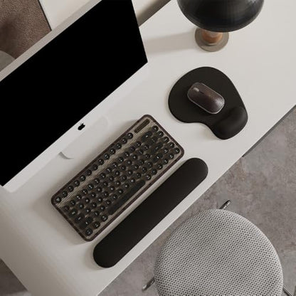 Office Mousepad with Gel Wrist Support - Ergonomic Gaming Desktop Mouse Pad Wrist Rest - Design Gamepad Mat Rubber Base for Laptop Computer -Silicone Non-Slip Special-Textured Surface (03Black) - color: 03Black