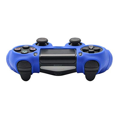 CHINFAI PS4 Controller DualShock4 Skin Grip Anti-Slip Silicone Cover Protector Case for Sony PS4/PS4 Slim/PS4 Pro Controller with 8 Thumb Grips (Blue) - color: Blue
