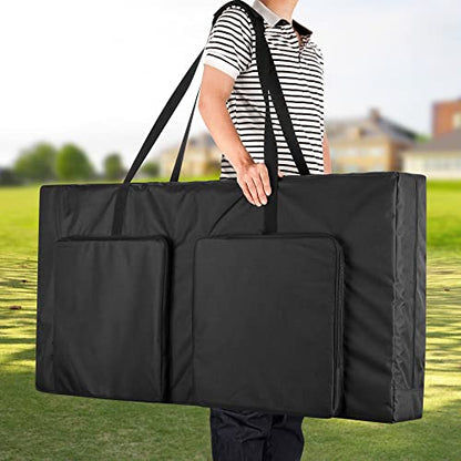 DSLEAF Cornhole Carrying Case for 4' x 2' Regulation Size, Heavy-Duty 600D Cornhole Boards Bag with Padded Shoulder Strap and Double Slide Zipper, Only Bag | Fits 4' x 2' Cornhole Boards and 8 Beanbags, Two-ways Zipper, Durbale Nylon Material, Padded Shou